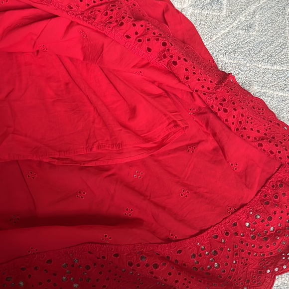 Zara Red Eyelet Dress - Size M - EUC - Picture 3 of 7